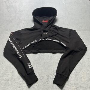 Cropped Scuba Style Hoodie Womens Medium Crop Young LA Venom Yoga Boxer MMA